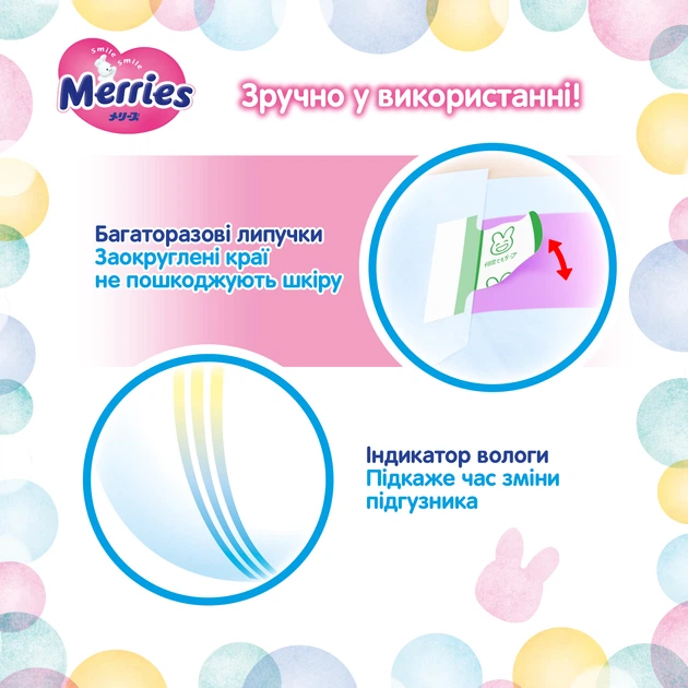 Упаковка подгузников Merries для детей S 4-8 кг 70 шт х 2 пачки (4901301418982_1) - изображение 16