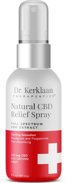 Spray do ciała Dr. Kerklaan Therapeutics Natural CBD Relief Spray 59 ml (0850004807071) - obraz 1