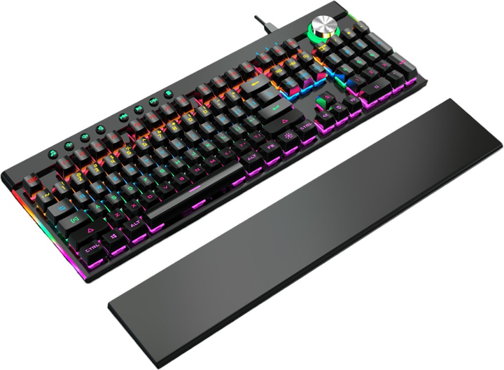 Klawiatura przewodowa VARR Neon RGB USB Black (VMKB98) - obraz 3