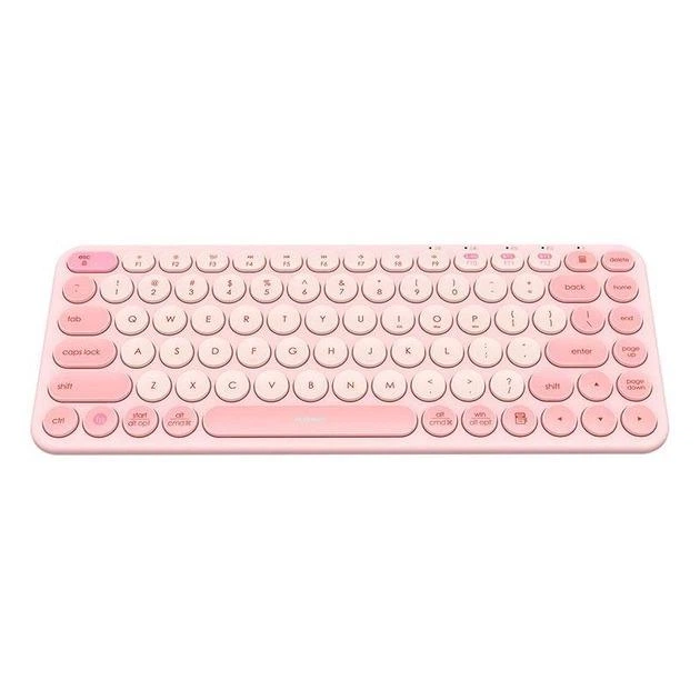 Беспроводная Игровая Бесшумная Клавиатура Baseus K01A Wireless Tri-Mode Keyboard |EN раскладка, 2.4G/BT1+BT2, 2xAAA бат.| Розовый - изображение 3
