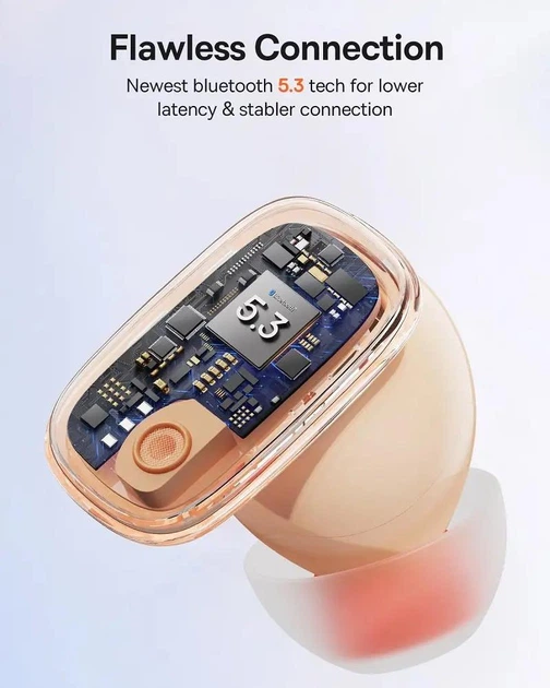 Вакуумные Беспроводные Bluetooth наушники Baseus AirNora 2 True Wireless Earphones Galaxy NGTW320203 l Оранжевый - изображение 10