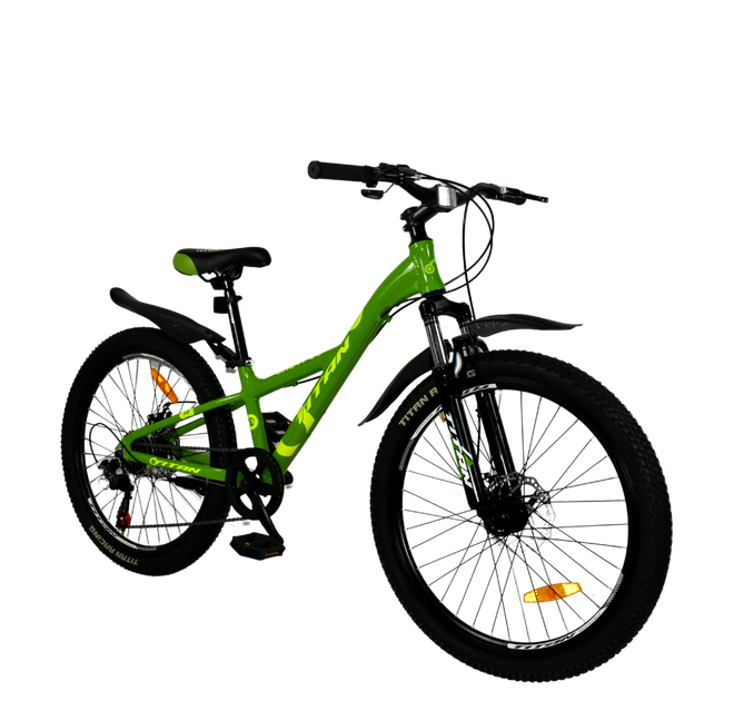 Велосипед Titan 24"Calypso -Рама-11" green-yellow - Фото 2 Велосипед Titan 24"Calypso -Рама-11" green-yellow - зображення 2