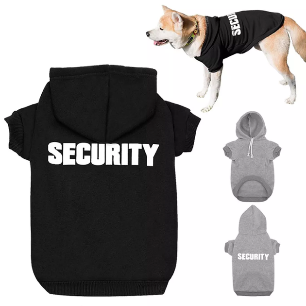Худи для котов и кошек Pet Style "Security" Черный XL - Фото 3 Худи для котов и кошек Pet Style "Security" Черный XL - изображение 3