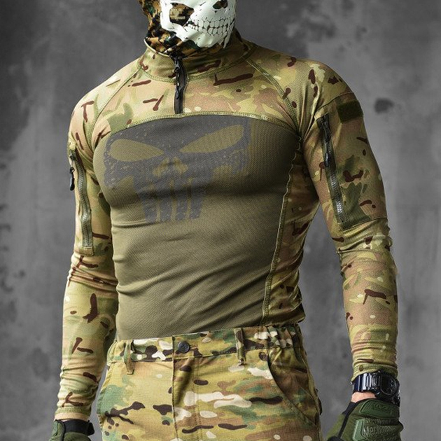 Мужской крепкий Убакс Punisher с принтом / Плотная уставная Рубашка Coolpass мультикам размер M - изображение 1