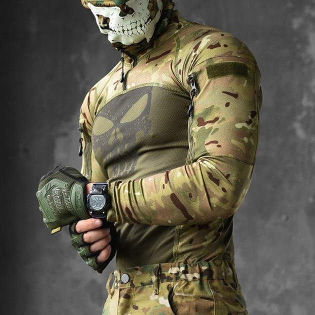 Мужской крепкий Убакс Punisher с принтом / Плотная уставная Рубашка Coolpass мультикам размер M - изображение 2