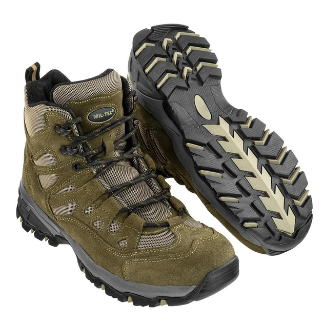 Замшевые ботинки Mil-Tec Teesar Squad 5 со вставками из сетки олива размер 42 - изображение 1