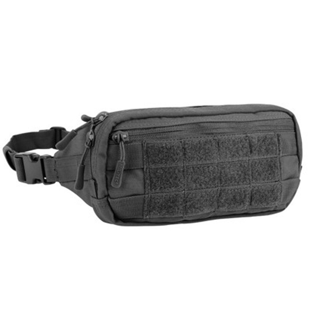 Сумка на пояс Mil-Tec Fanny Pack із кріпленням Molle чорна розмір 23х6х12 см - зображення 1