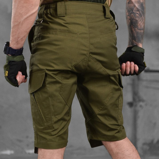Мужские удлиненные шорты Kalista рип-стоп олива размер S - изображение 2