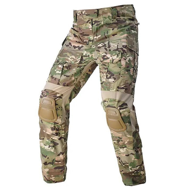 Чоловічі штани із наколінниками ріп-стоп Tactical Han-Wild G3 мультикам розмір L - зображення 1