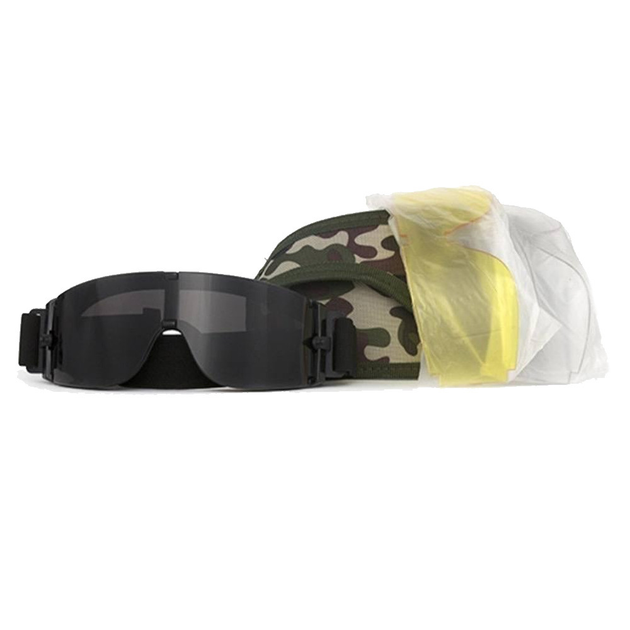 Защитные очки ACM Tactical с вентиляцией линз черные - изображение 1