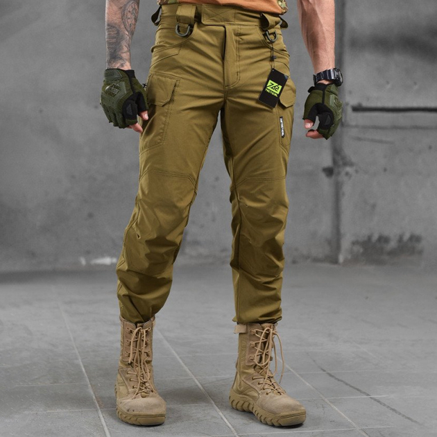 Мужские стрейчевые штаны 7.62 tactical рип-стоп койот размер 2XL - изображение 1