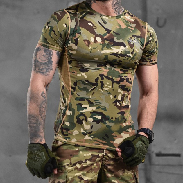 Чоловіча компресійна футболка з перфорацією мультикам розмір 3XL - зображення 1