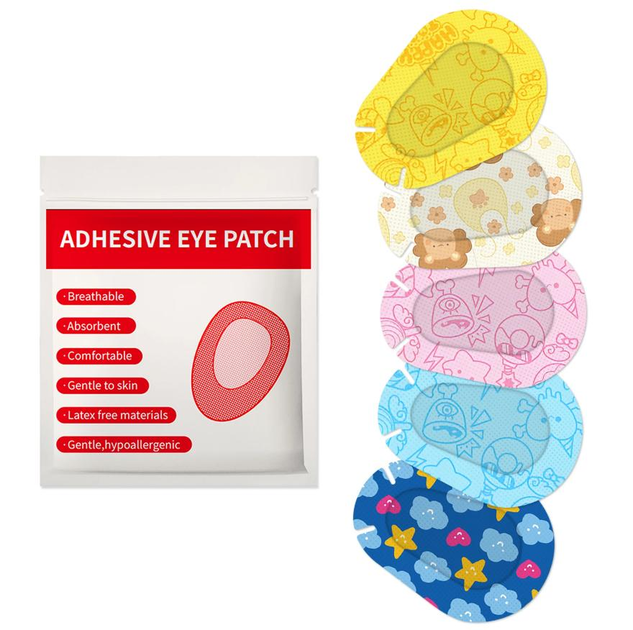 Дитячий пластир для очей Adhesive eye patch оклюдер офтальмологічний коректор косоокості у дітей 30 шт (83484445) - зображення 1