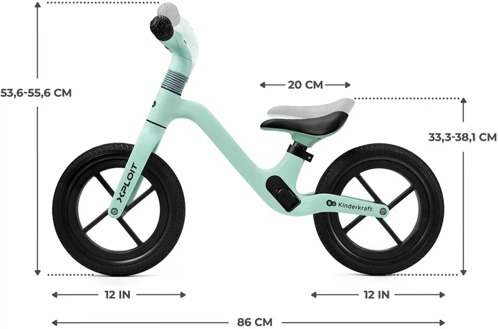 Rowerek biegowy Kinderkraft Xploit Turquoise turkusowy (5902533925001) - obraz 7