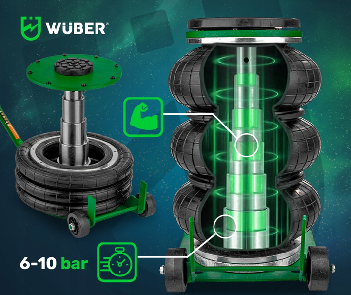 Пневмодомкрат Wuber 6т - изображение 3