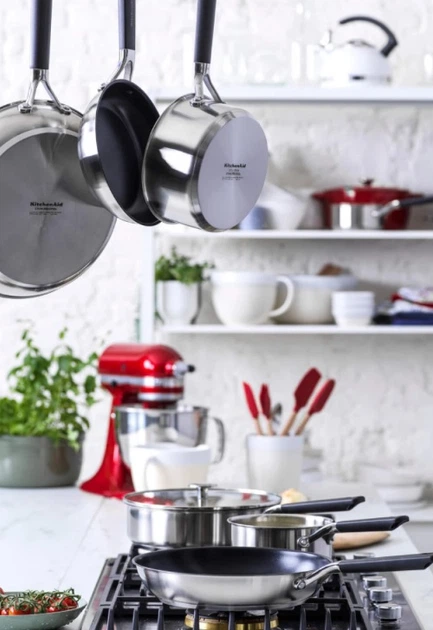 Сковорода універсальна KitchenAid CSS CC005700-001 20 см срібляста - Фото 4 Сковорода універсальна KitchenAid CSS CC005700-001 20 см срібляста - изображение 4