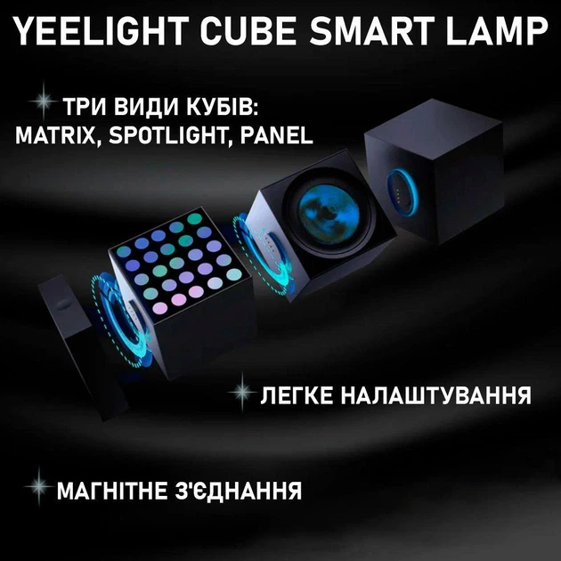 Модульний світильник Yeelight Cube Smart Lamp (Matrix) WiFI - изображение 3