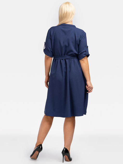 Плаття-сорочка жіноча Karko SA021 54-56 Синє (5903676043799) - зображення 2