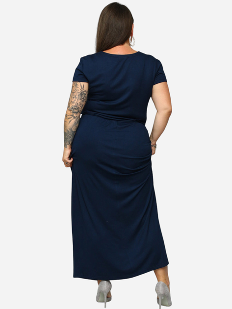Плаття-туніка макcі жіноча Karko SA300 46-48 Темно-синє (5903676036708) - зображення 2
