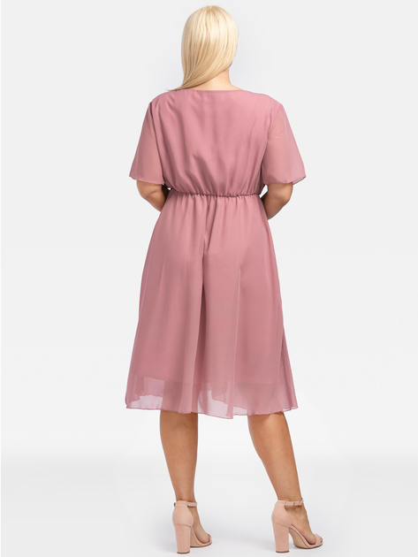 Плаття міді літнє жіноче Karko SA400 50 Ніжно-рожеве (5903676032991) - зображення 2