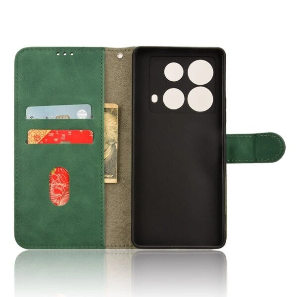 Чехол Deexe Classic Wallet для Infinix Note 40 - Green - изображение 4