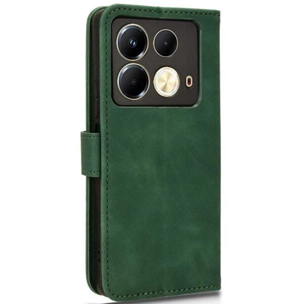 Чехол Deexe Classic Wallet для Infinix Note 40 - Green - изображение 5