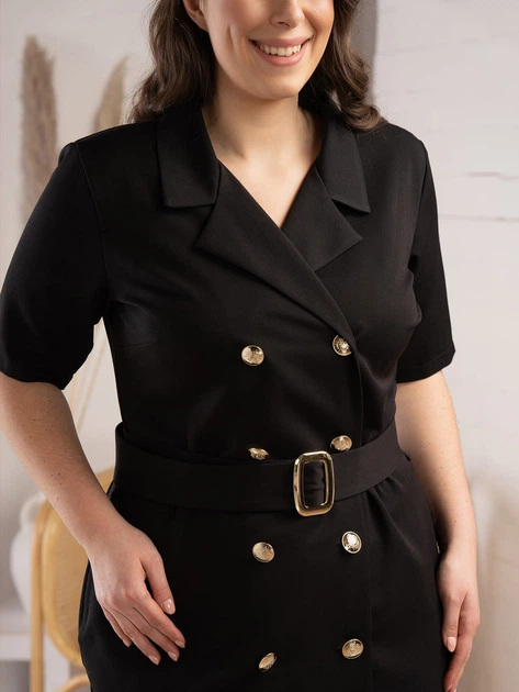 Sukienka marynarka damska Plus Size Karko SC230 50 Czarna (5903676217800) - obraz 6