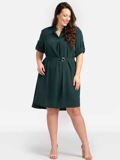 Плаття міді жіноче Karko SA712 38-40 Темно-зелене (5903676024965) - зображення 1