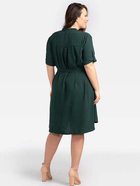 Плаття міді жіноче Karko SA712 38-40 Темно-зелене (5903676024965) - зображення 2
