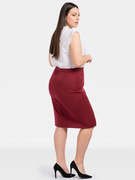 Spódnica ołówkowa damska Karko P465 46 Bordowa (5903676219750) - obraz 3