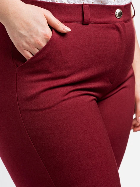 Штани жіночі Karko Z868 52 Бордові (5903676221159) - зображення 4