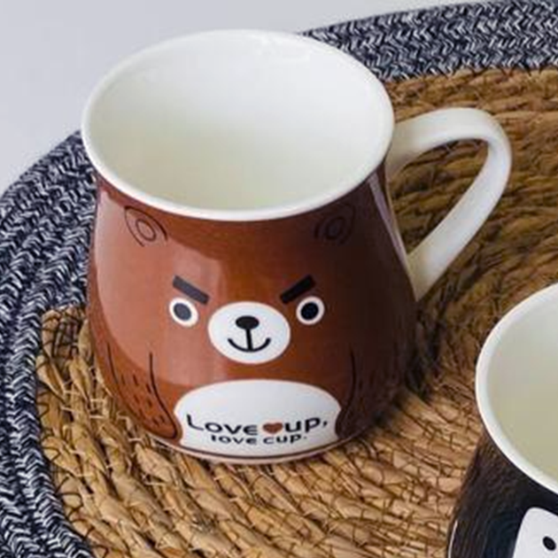 Кружка з бамбуковою кришкою "Love Cup", 450мл (Велика керамічна чашка для чаю) Коричневий - зображення 6