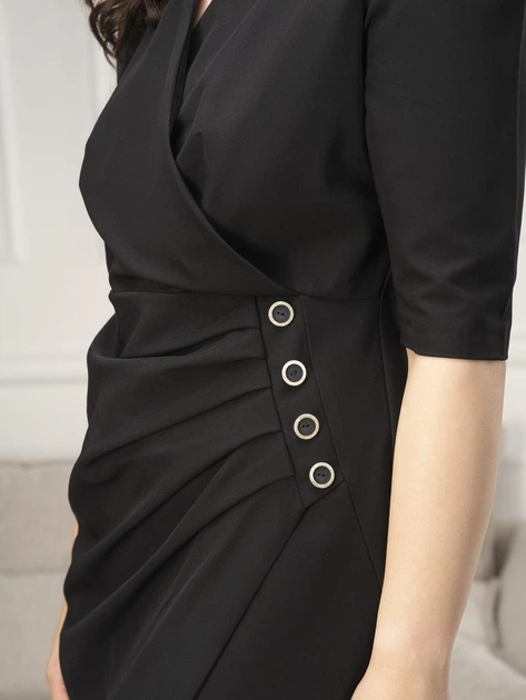 Sukienka kopertowa damska Karko SC250 46 Czarna (5903676221777) - obraz 5