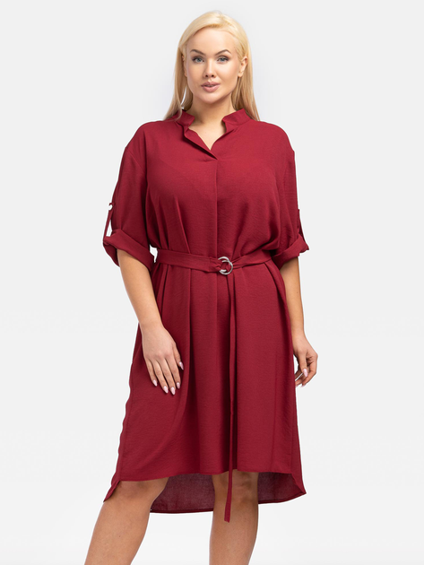 Sukienka koszulowa damska Karko SA968 46-48 Czerwona (5903676025337) - obraz 1