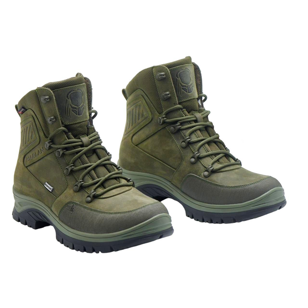 Берцы демисезонные тактические ботинки PAV 505 Harlan хаки олива кожаные с мембраной Winterfrost 40 - изображение 2
