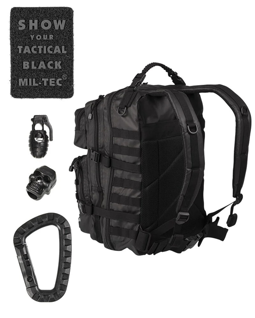 Рюкзак тактичний US ASSAULT PACK LG TACTICAL BLACK - изображение 2