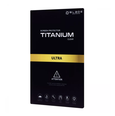 Защитная полиуретановая пленка BLADE Titanium Screen Protection Ultra прозорая - Фото 1 Защитная полиуретановая пленка BLADE Titanium Screen Protection Ultra прозорая - изображение 1