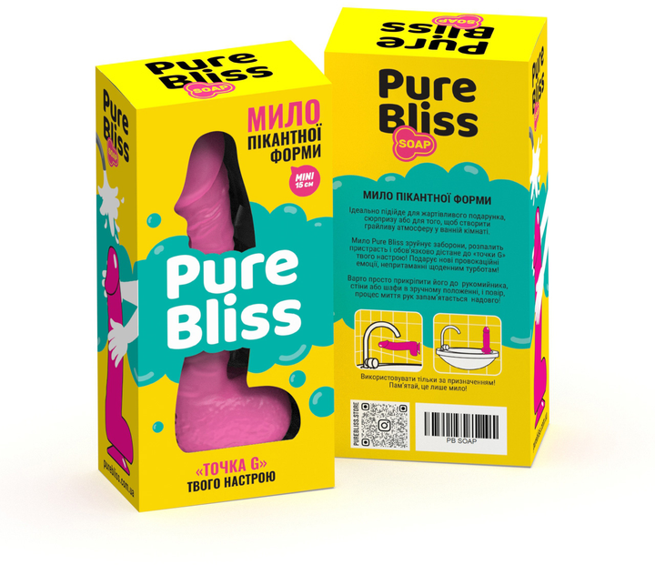 Мыло член Pure Bliss Mini dick 15 см Pink (1100815980005) - изображение 3
