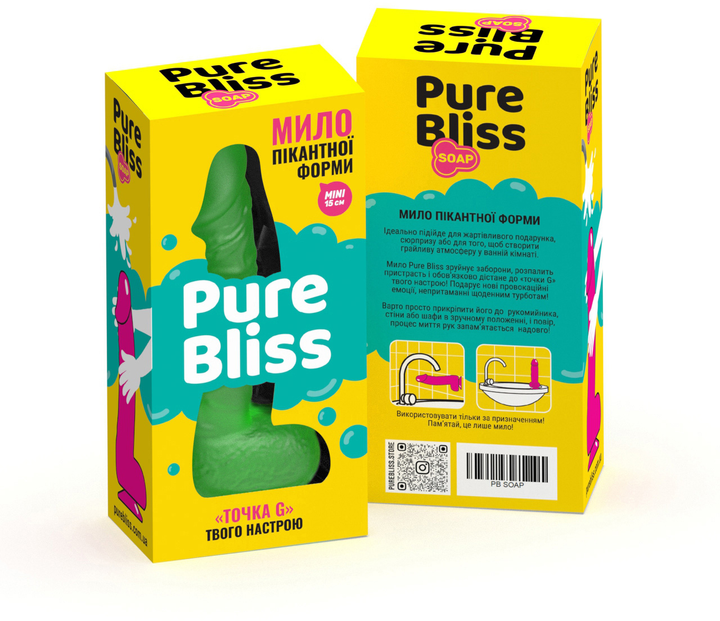 Мыло член Pure Bliss Mini dick 15 см Green (1100816020007) - изображение 3