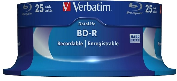 Диски Verbatim BD-R BLU-RAY 25 GB 6X Cake 25 шт (VBR25) - зображення 1
