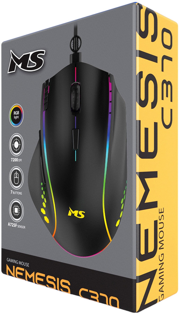 Mysz MS NEMESIS C370 RGB USB Czarny (MSP20053) - obraz 5
