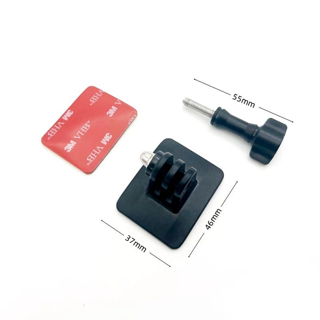 Платформа зігнута з липучкою 3М для екшн-камер GoPro/DJI Action кріплення на мотошолом (60088) - Фото 2 Платформа зігнута з липучкою 3М для екшн-камер GoPro/DJI Action кріплення на мотошолом (60088) - зображення 2