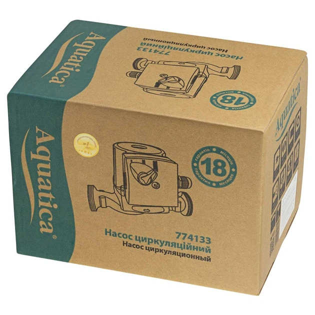 Насос циркуляционный 100Вт Hmax 6м Qmax 75л/мин Ø1½" 130мм + гайки Ø1" AQUATICA (774133) - изображение 14