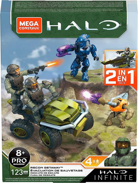 Klocki konstrukcyjne Mattel Halo Infinite zestaw 2 w 1 123 elementy (887961866230) - obraz 1