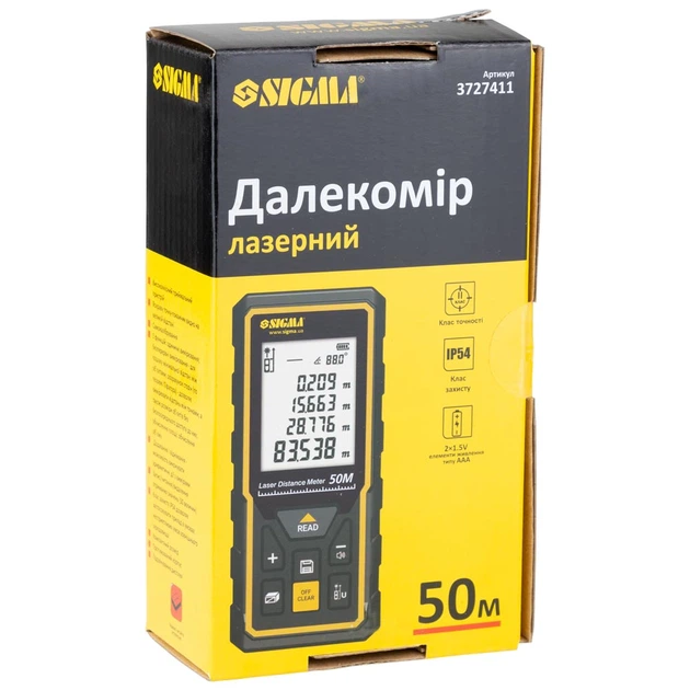 Дальномер лазерный 50м SIGMA (3727411) - изображение 9