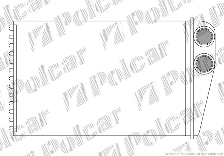 Радиатор печки Polcar 6012N81 Renault Megane, Scenic, Grand Scenic 7701207712 - изображение 1