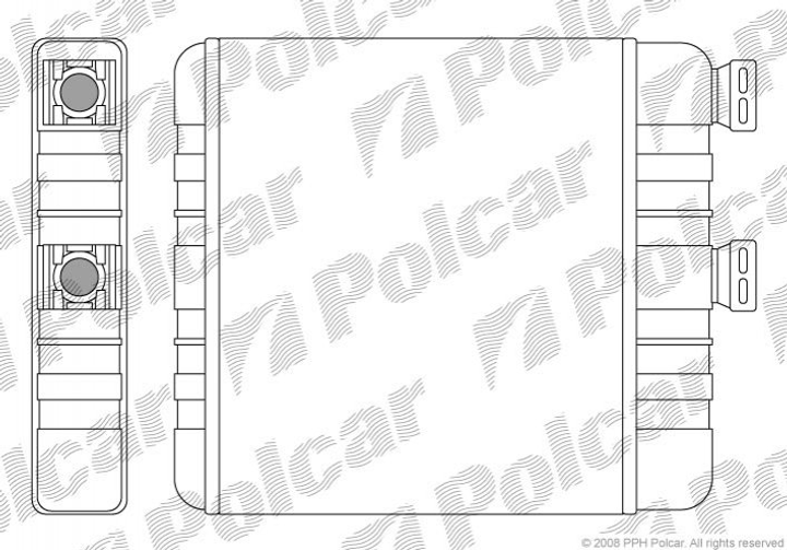 Радіатор грубки Polcar 5508N81 Opel Astra, Zafira 09117283, 1618142 - зображення 1