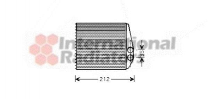 Радіатор пічки Van Wezel 37006354 Opel CORSA, Combo 0919140, 09196140, 1618222 - зображення 1