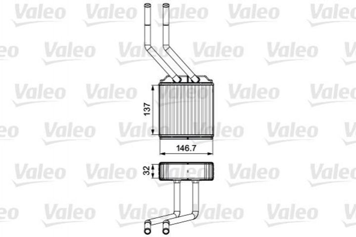 Радіатор грубки Valeo 811520 Ford Transit 4041957, YC1H18476CA - зображення 1