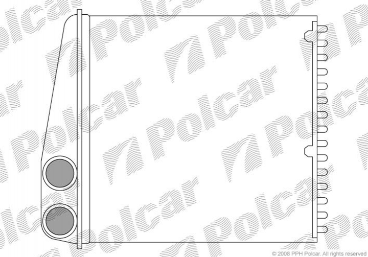 Радіатор грубки Polcar 2707N82 Nissan Micra; Renault Clio, Twingo 27140AX700 - зображення 1